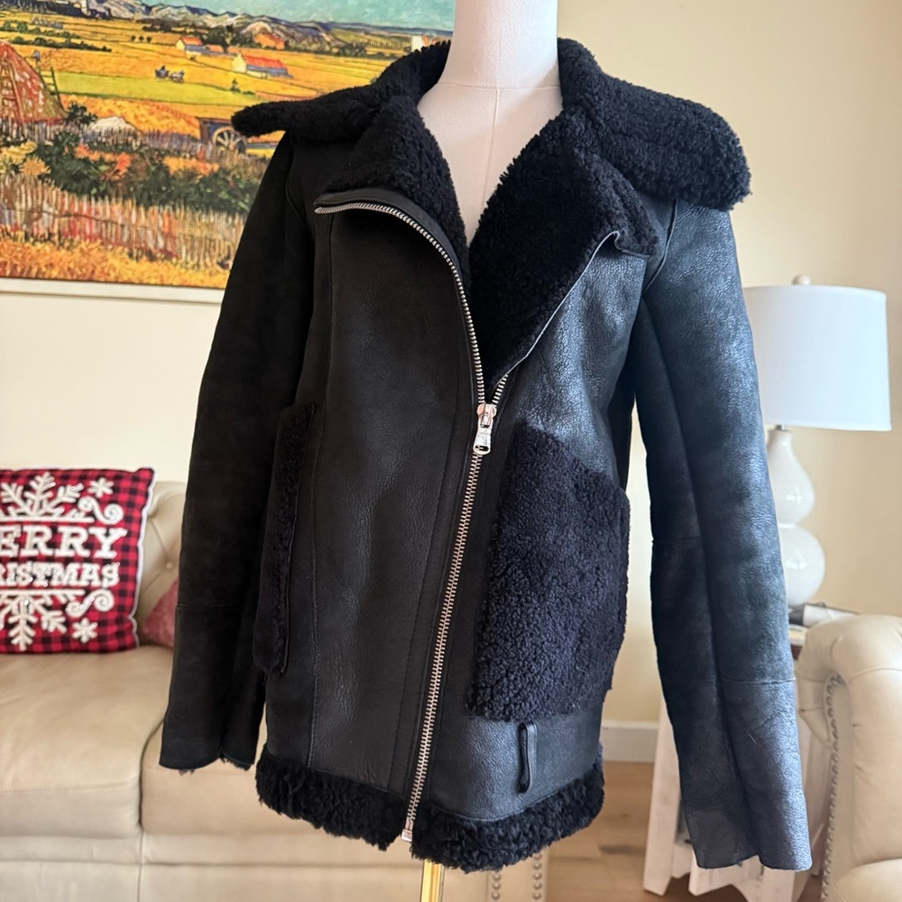 ZARA  Black Shearling Jacket